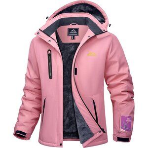 Women's A-pink Winter Coats Waterproof Snow Ski Jacket Warm Mountain